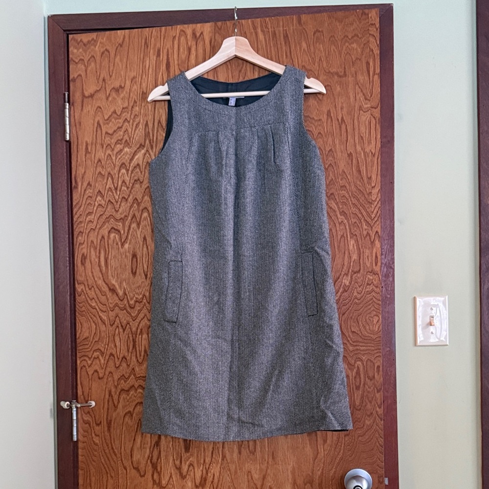 Mango Herringbone Sleeveless A-line Mini /shift Dress